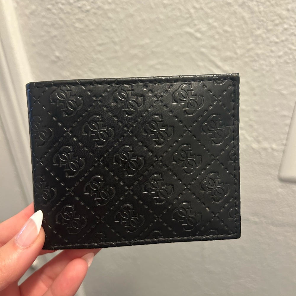 Guess Black Logo Embossed Wallet